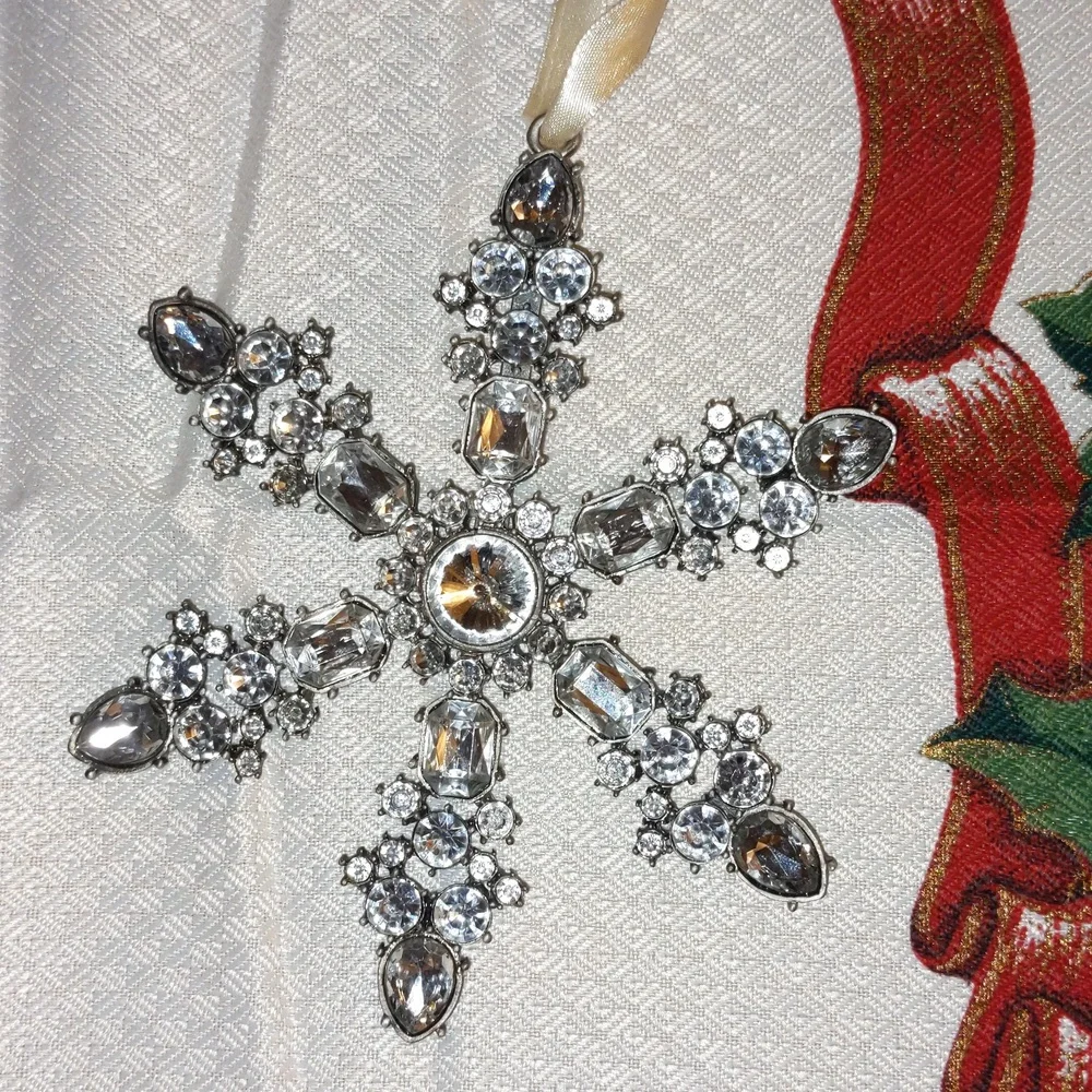Pottery Barn Jeweled Crystal Snowflake 5